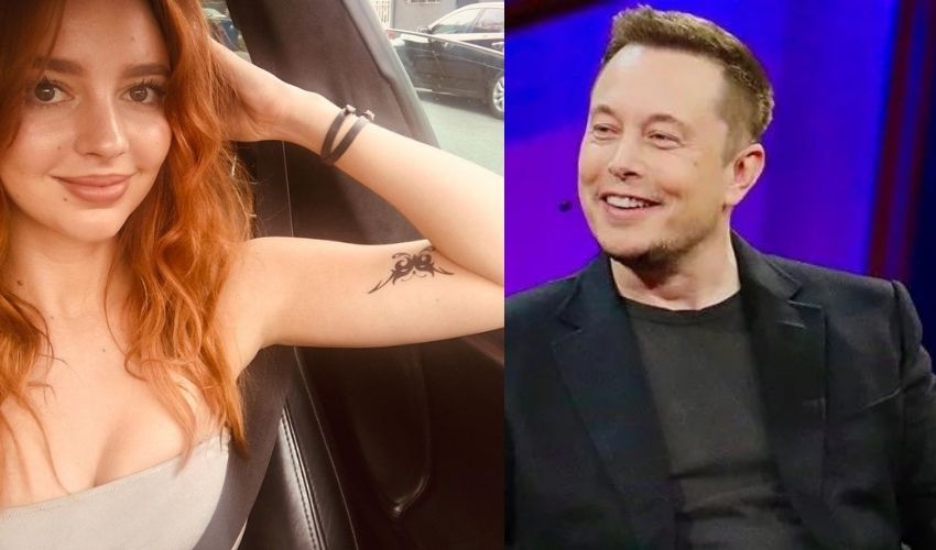 Natasha Bassett and Elon Musk